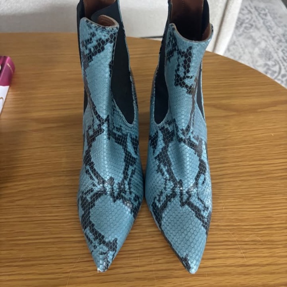 Paris Texas Blue Snake Boots - Picture 1 of 3